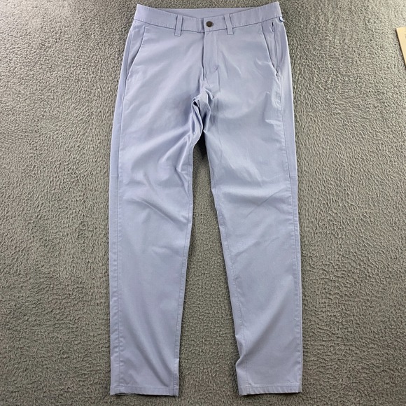 Lululemon Commission Slim-Fit Pant *Ventlight Mens 31x32 Blue‎ Golf M5AF5S - Picture 1 of 11